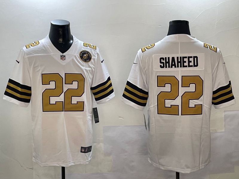 Men New Orleans Saints #22 Shaheed White 2024 Nike Limited NFL Jersey style 3->new orleans saints->NFL Jersey